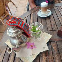 Free tea / coffee that came with the breakfast at Organic in Mallorca