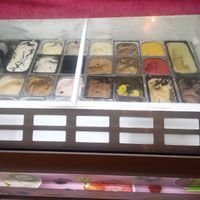 Ice cream counter. Most of them are vegan. at Organic in Mallorca