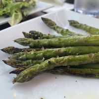 Asparagus with truffle oil at Hey Neighbor in Eugene
