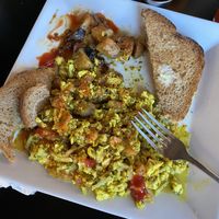 Margarita tofu scramble after being devoured    at Cornucopia's Noshery in Amityville