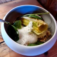 One of the 6-course dishes  at Yasai Gent  in Ghent