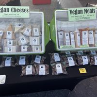 Vegan booth  at Joshua Tree Farmers Market in Joshua Tree