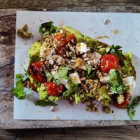 Avocado bread at Esquina in Lanzarote