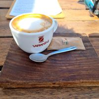 Coffee with oat milk at Esquina in Lanzarote