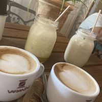 Oat lattes and smoothies  at Esquina in Lanzarote