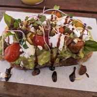 Avocado toast at Esquina in Lanzarote