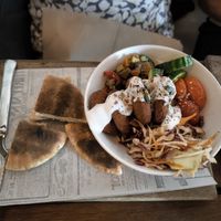 Falafel bowl at Esquina in Lanzarote