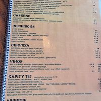 Menu Nov 24 at Esquina in Lanzarote