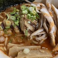 Miso ramen with spicy sauce and extra mushroom  at Little Shop of Ramen in Mariposa