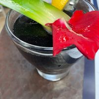 Black mimosa. at Mo' Brunch + Brews in Houston