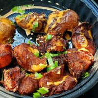 Crispy smashed papas at Mo' Brunch + Brews in Houston