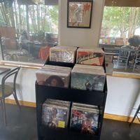 Records for sale  at Mo' Brunch + Brews in Houston