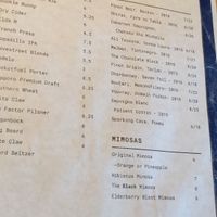 Drinks menu at Mo' Brunch + Brews in Houston