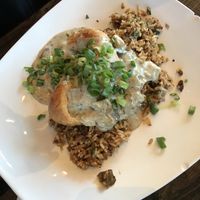 Boudin croissant! Also has a kick! #Veganuary at Mo' Brunch + Brews in Houston