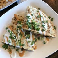Quesadilla 🤪 cannot go wrong. Sauce is boss  #Veganuary at Mo' Brunch + Brews in Houston
