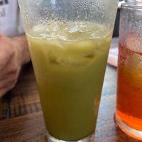 Cold matcha latte  at Mo' Brunch + Brews in Houston