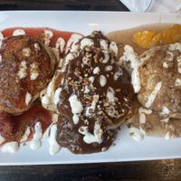 Pancake flight : delicious!!   at Mo' Brunch + Brews in Houston