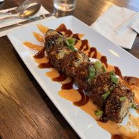 We were too excited and jumped in before taking the pic! Crazy good flavors.  at Mo' Brunch + Brews in Houston