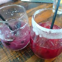 Sorry, we forgot to take photos of our cocktails: Purple Rain and The Prototype.
The original presentation was much prettier. at Mo' Brunch + Brews in Houston