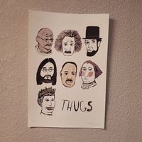 Cool art all over the restaurant at Wicked BOLD Vegan Kitchen in Flower Mound