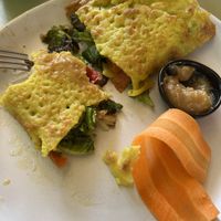 Vegan viet pancakes   at Eva's Cafe in Darwin