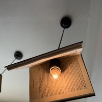 Bookish lighting  at Eat Drink Vegan in Busan