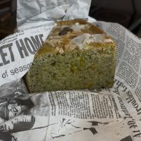 Spinach, avocado and pistachio cake at Pinch in South West London