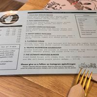 Menu  at Pinch in South West London