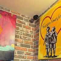 Colourful art works  at Pinch in South West London