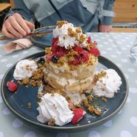 Golden american pancakes at Pinch in South West London