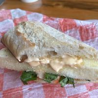 Half of Tofu Bahn Mi  at Public Market Cafe in Wheeling