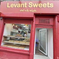 Front of shop at Levant Sweets in Edinburgh