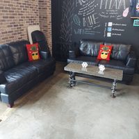 Comfortable couches at Superfood Cafe in Indian Trail