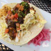 Tacos with jackfruit and oyster mushrooms  at BRGR Bar in Portsmouth