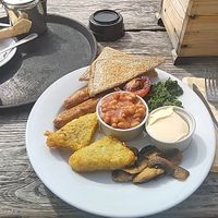Vegan full English breakfast at De Koffie Pot in Hereford