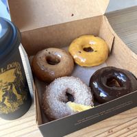 Chocolate, passion fruit, coconut rum and one with cardamom in the glaze. Can’t remember their exact names but delicious!   at Holey Grail Donuts in Honolulu