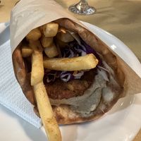 Falafel & Hummus pita! X  at Sizzlebang House in Zakynthos