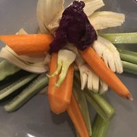 Hummus and rea vegetables  at Brac Libreria di Arte Contemporanea in Florence