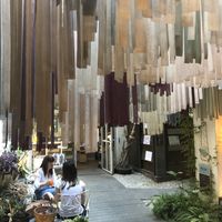 The inner courtyard  at Brac Libreria di Arte Contemporanea in Florence