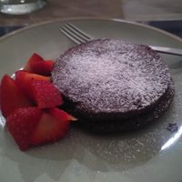 One of the two vegan desserts. at Brac Libreria di Arte Contemporanea in Florence