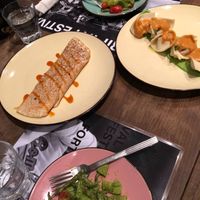 Our dinner - the salad was really amazing :) at Brac Libreria di Arte Contemporanea in Florence