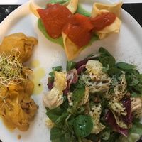 Salad, kofta, tortellini at Brac Libreria di Arte Contemporanea in Florence