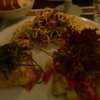 Fresh Pasta and Potato Salad at Brac Libreria di Arte Contemporanea in Florence