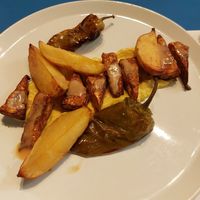 Tempeh dish at Brac Libreria di Arte Contemporanea in Florence