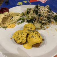 Avocado salad, risotto, falafel   at Brac Libreria di Arte Contemporanea in Florence