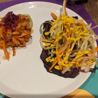 Sweet potato and cruda salad at Brac Libreria di Arte Contemporanea in Florence