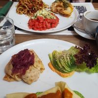 Vegan food for 14 euro a plate at Brac Libreria di Arte Contemporanea in Florence
