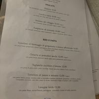 Early October Menu Example  at Brac Libreria di Arte Contemporanea in Florence