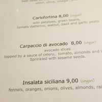 Menu at Brac Libreria di Arte Contemporanea in Florence