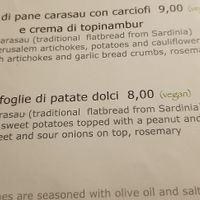 Menu at Brac Libreria di Arte Contemporanea in Florence